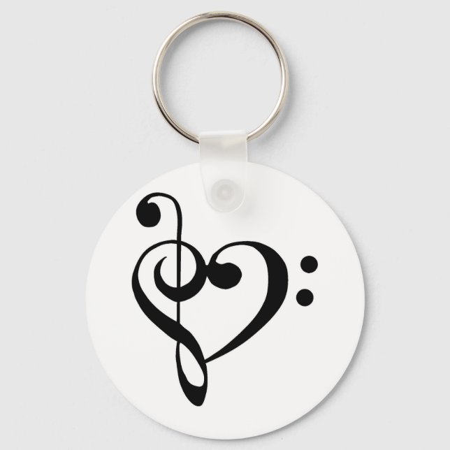 Musical Heart Key Ring (Front)
