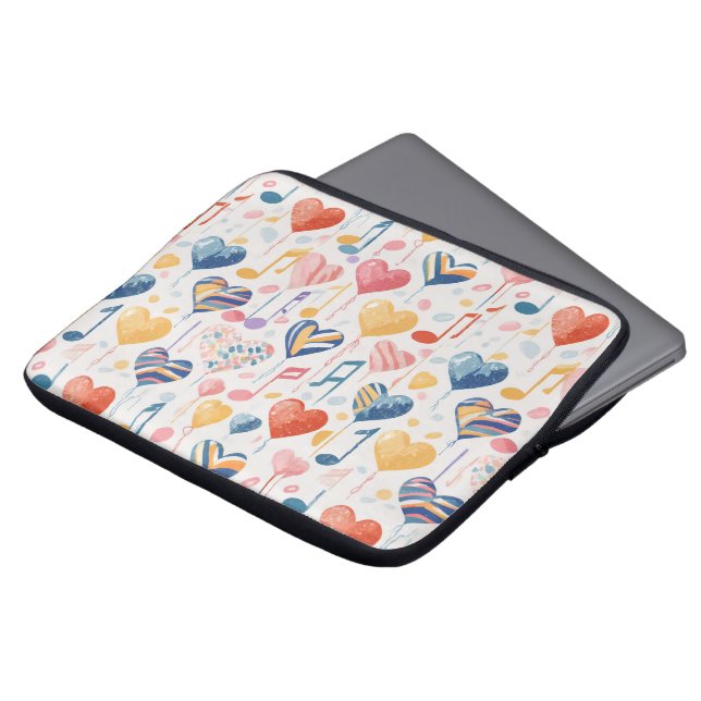 Musical hearts electronic sleeve (Front Top)