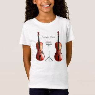 Musical image for Girls-Baby-doll-T-Shirt-White T-Shirt
