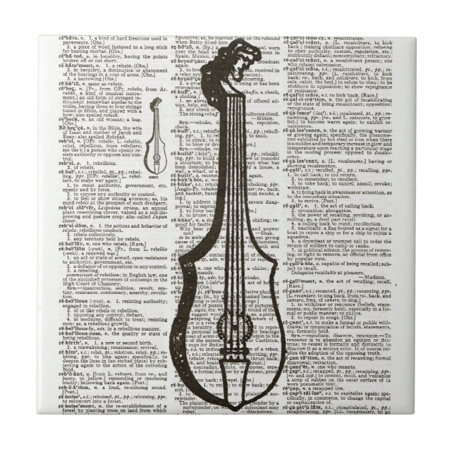 Musical Instrument Dictionary Art Tile (Front)