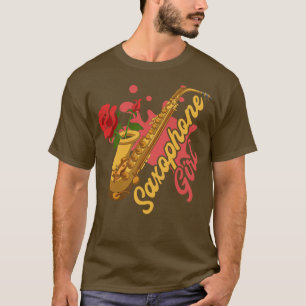 Musical Instrument Floral Saxophone T-Shirt