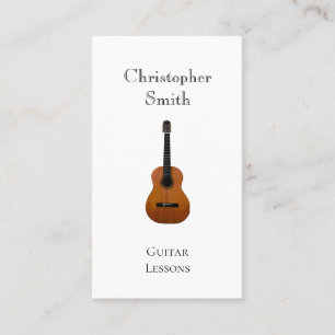 Musical Instrument Guitar Lessons Simple Business Card