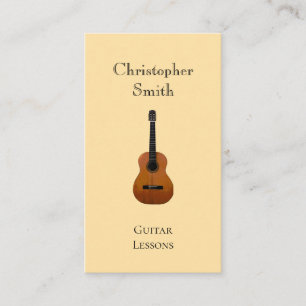 Musical Instrument Guitar Lessons Teacher Business Card