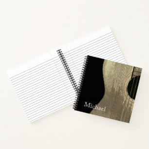 Musical Instrument Guitar Musician Black Notebook