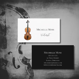 Musical Instrument Musician Performer Violin Business Card