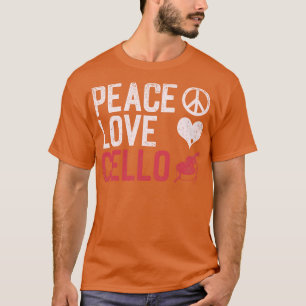 Musical Instrument Peace Love Cello T-Shirt