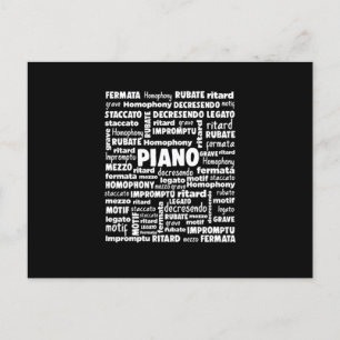 Musical Instrument Piano Player Grand Piano Gift Postcard