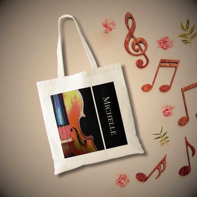 Musical Instrument Violin Orchestra Music Tote Bag (Creator Uploaded)