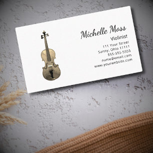 Musical Instrument Violin Performer Music Teacher Business Card