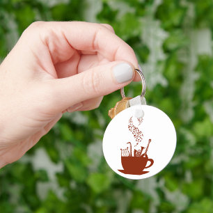 Musical Instruments And Notes Keychain