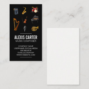 Musical Instruments   Composer Business Card