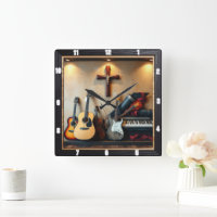 Musical Instruments Cross Shadow Box