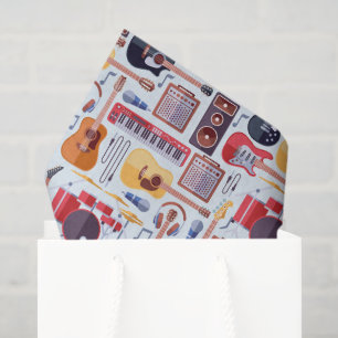 Musical Instruments Decoupage Paper, Music Tissue Paper