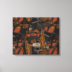 Musical Instruments Everywhere Canvas Print