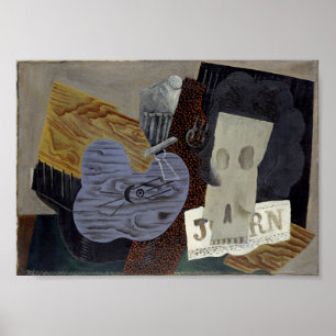 Musical Instruments & Fruit Dish by Picasso (1914) Poster
