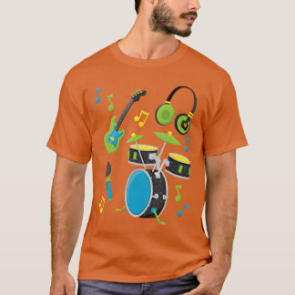 Musical Instruments Guitar Drums foroddlers girl f T-Shirt