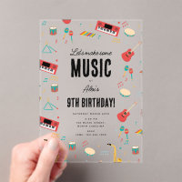 Musical Instruments Music Theme Birthday Party