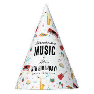 Musical Instruments Music Theme Birthday Party Party Hat