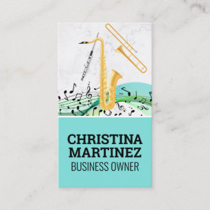 Musical Instruments Musical Notes Business Card