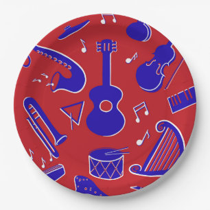 Musical Instruments Paper Plate