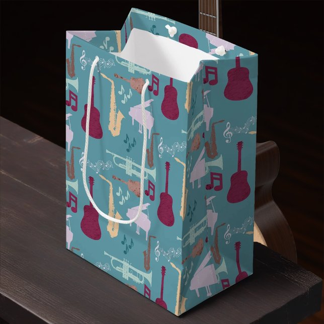 Musical Instruments Pattern Medium Gift Bag (Creator Uploaded)