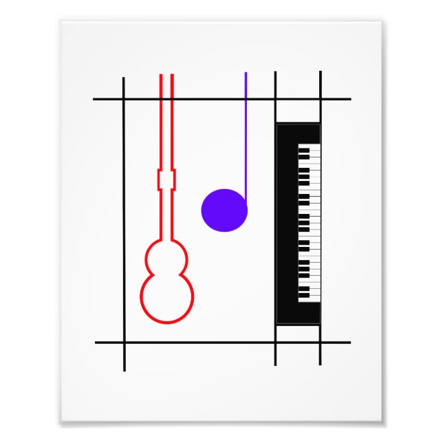 Musical instruments photo print (Front)