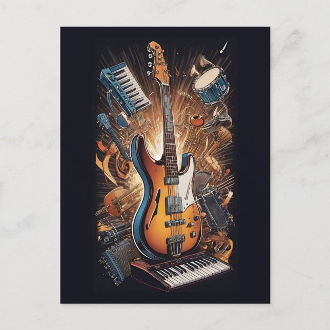 Musical Instruments Postcard (Front)