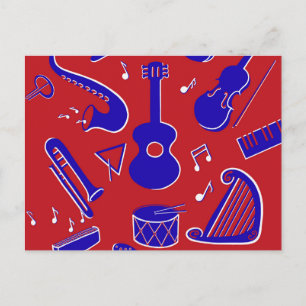 Musical Instruments Postcard