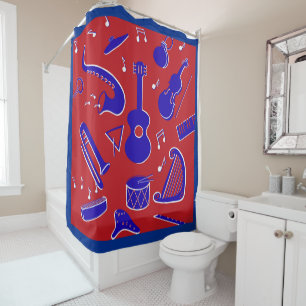 Musical Instruments Shower Curtain