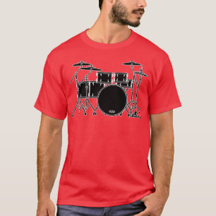 MUSICAL INSTRUMENTS SILHOUETTES DRUM KIT T-Shirt