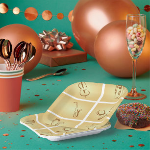 Musical Instruments Sketch Paper Plate