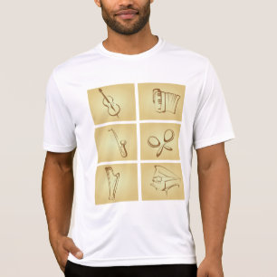 Musical Instruments Sketch T-Shirt