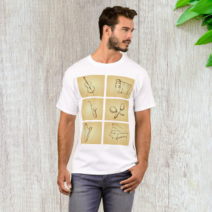 Musical Instruments Sketch T-Shirt