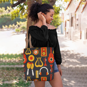 Musical instruments tote bag