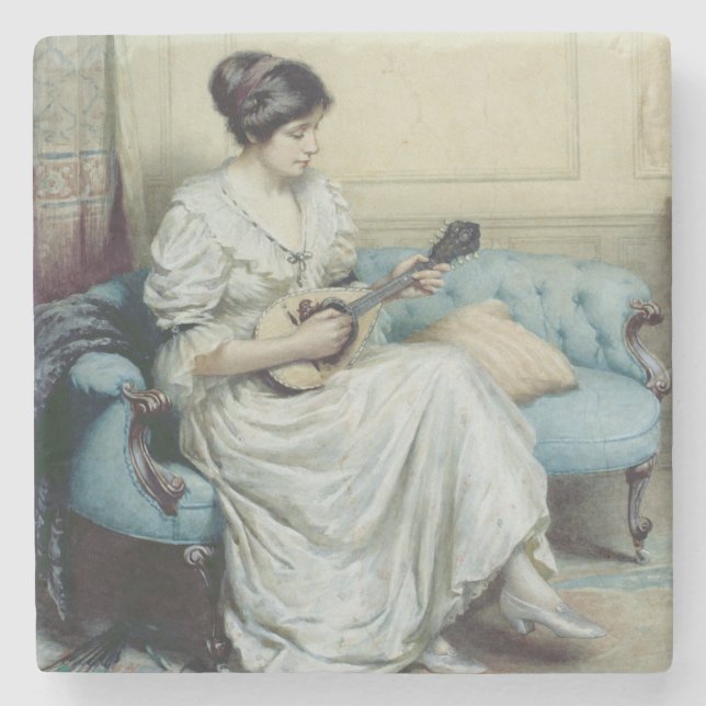 Musical interlude, 1917 stone coaster (Front)