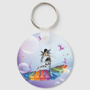 Musical Keyboard Faerie Key Ring