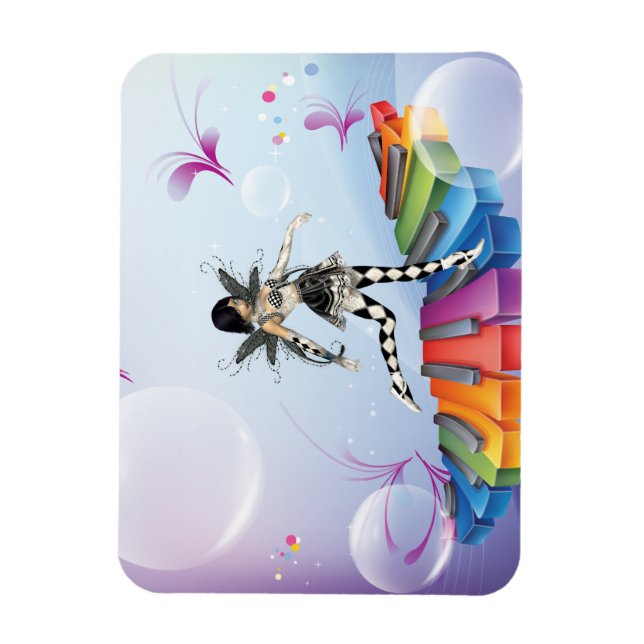 Musical Keyboard Faerie Magnet (Vertical)