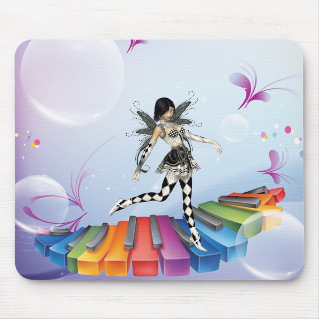 Musical Keyboard Faerie Mouse Pad (Front)