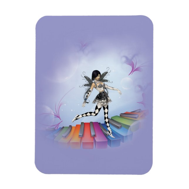 Musical Keyboard Faerie Vignette Magnet (Vertical)