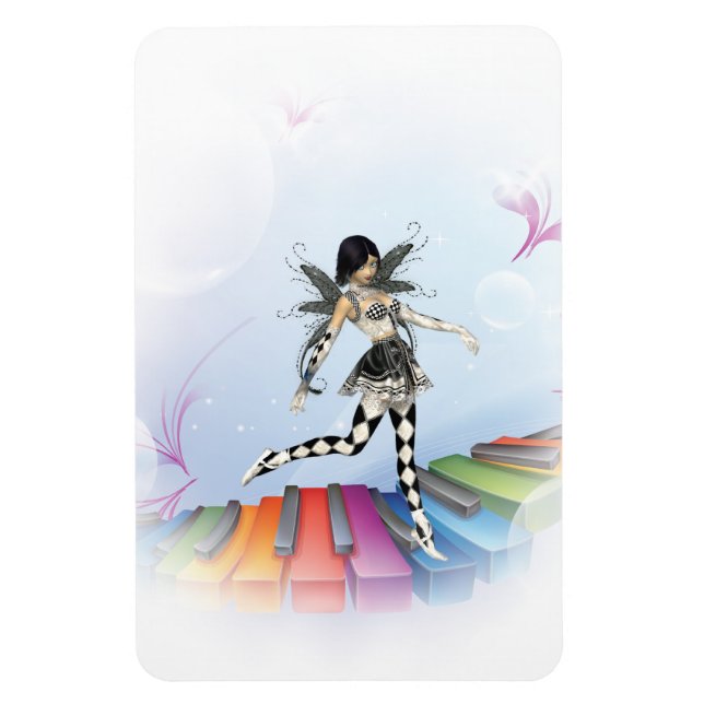 Musical Keyboard Faerie Vignette Magnet (Vertical)