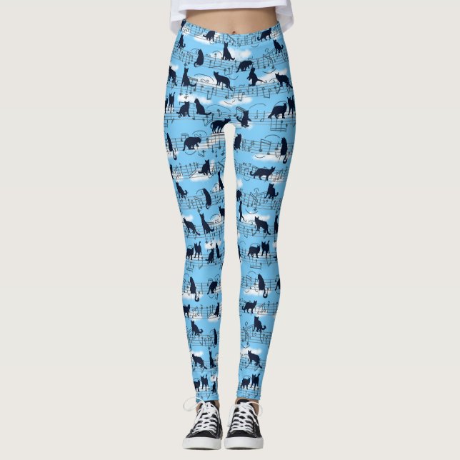 musical kittens leggings (Front)