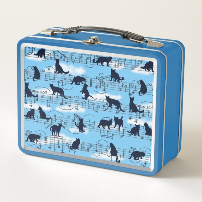 musical kittens metal lunch box (Front)