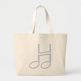 Musical Letter H – Minimal Outline Note Bag
