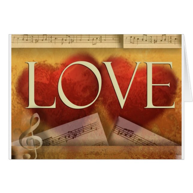 Musical Love card (Front Horizontal)