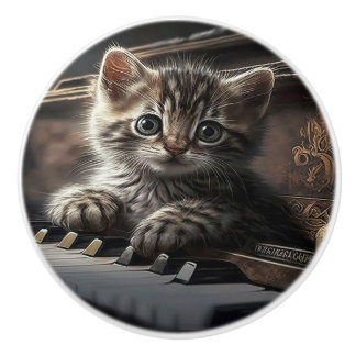 Musical Meow-sterpiece Ceramic Knob