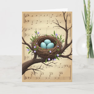 Musical Nest Mothers Day Card