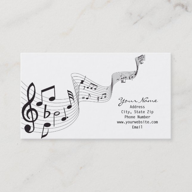 Musical Note Business Card (Front)