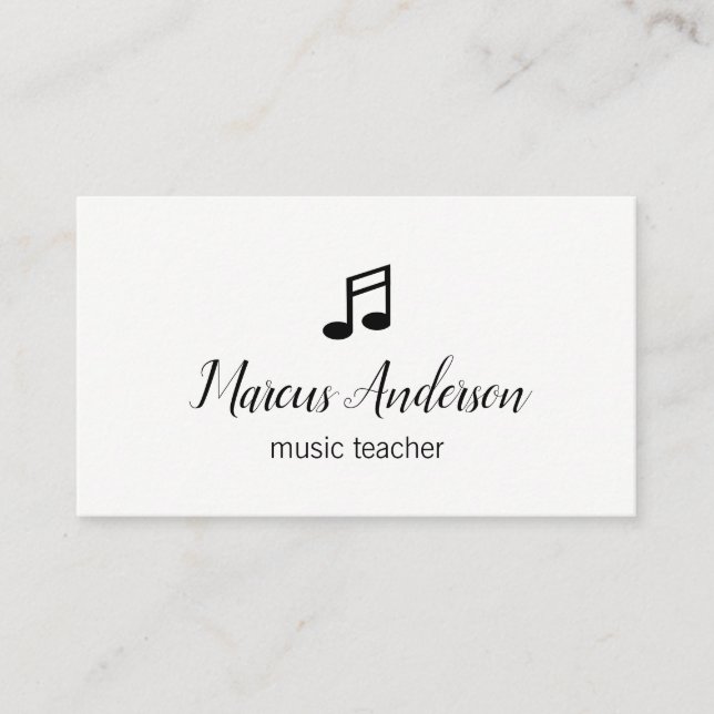 Musical Note Business Card (Front)