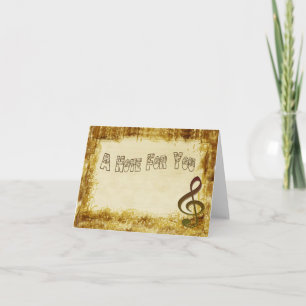 Musical Note Card