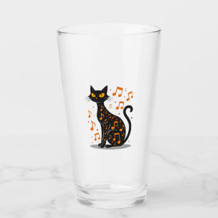Musical Note Cat Halloween Tee Music Note Glass